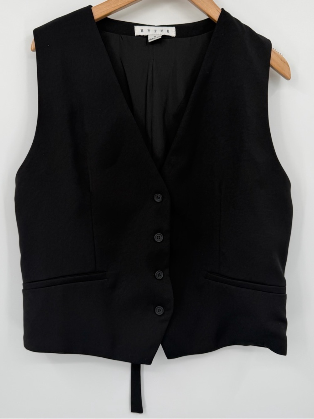 HYFVE Black Women’s Tailored Shirt Vest